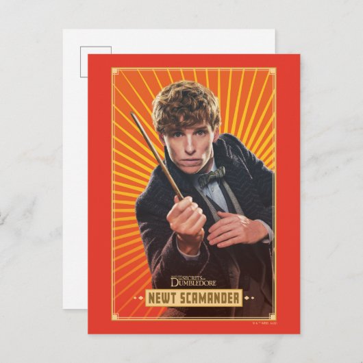 Newt Scamander Character Graphic Briefkaart (Voorkant / Achterkant)