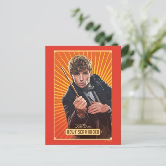 Newt Scamander Character Graphic Briefkaart (Staand voorkant)