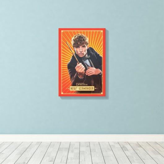 Newt Scamander Character Graphic Canvas Afdruk (Insitu (Houten vloer))