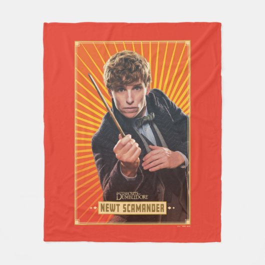 Newt Scamander Character Graphic Fleece Deken (Voorkant)