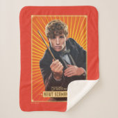 Newt Scamander Character Graphic Sherpa Deken (Voorkant)