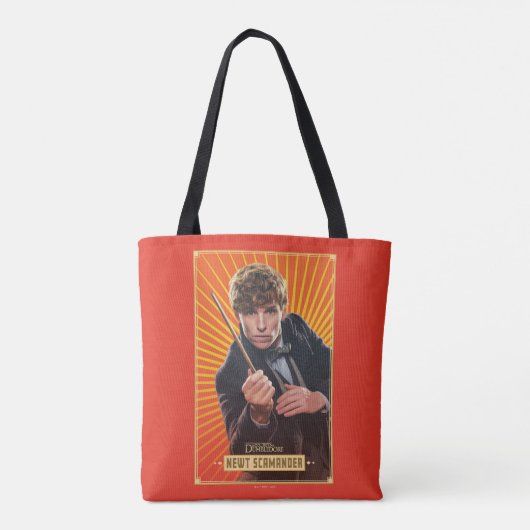Newt Scamander Character Graphic Tote Bag (Achterkant)