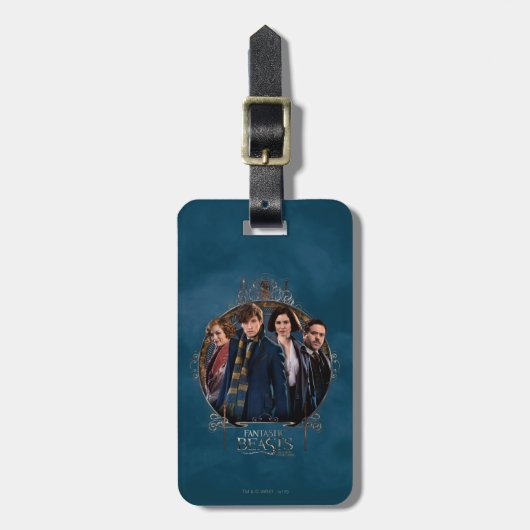 NEWT SCAMANDER™ en Company Art Nouveau Lijst Bagagelabel (Voorkant verticaal)