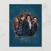 NEWT SCAMANDER™ en Company Art Nouveau Lijst Briefkaart (Voorkant)