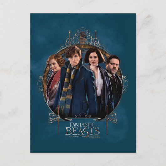 NEWT SCAMANDER™ en Company Art Nouveau Lijst Briefkaart (Voorkant)