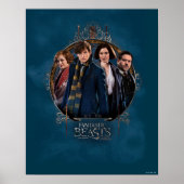 NEWT SCAMANDER™ en Company Art Nouveau Lijst Poster (Voorkant)