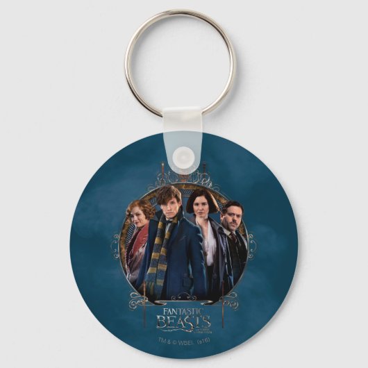 NEWT SCAMANDER™ en Company Art Nouveau Lijst Sleutelhanger (Voorkant)