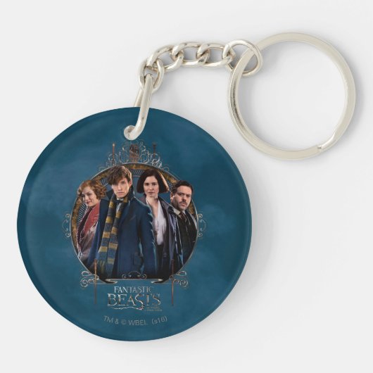 NEWT SCAMANDER™ en Company Art Nouveau Lijst Sleutelhanger (Achterkant)