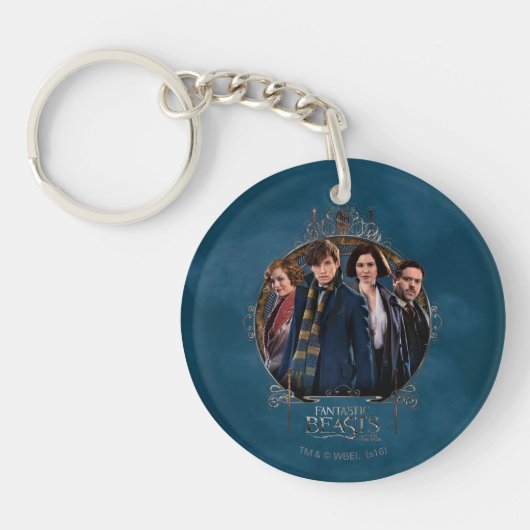 NEWT SCAMANDER™ en Company Art Nouveau Lijst Sleutelhanger (Voorkant)