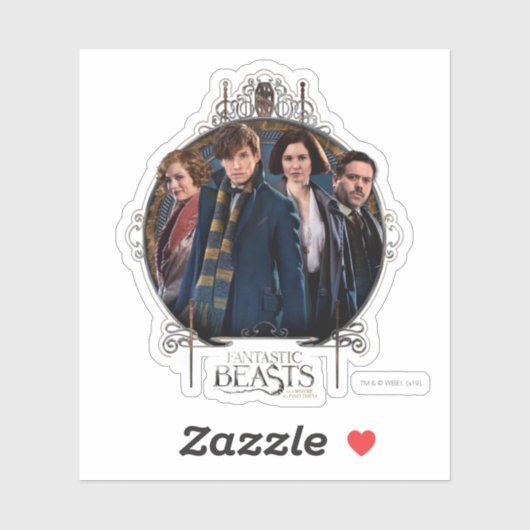 NEWT SCAMANDER™ en Company Art Nouveau Lijst Sticker (Vel)