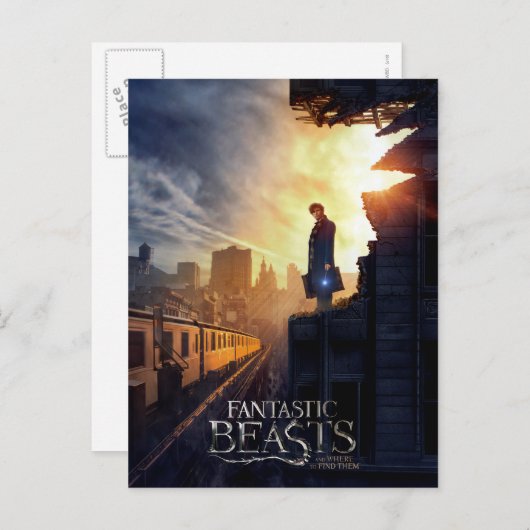 NEWT SCAMANDER™ in Destroyed Building Briefkaart (Voorkant / Achterkant)