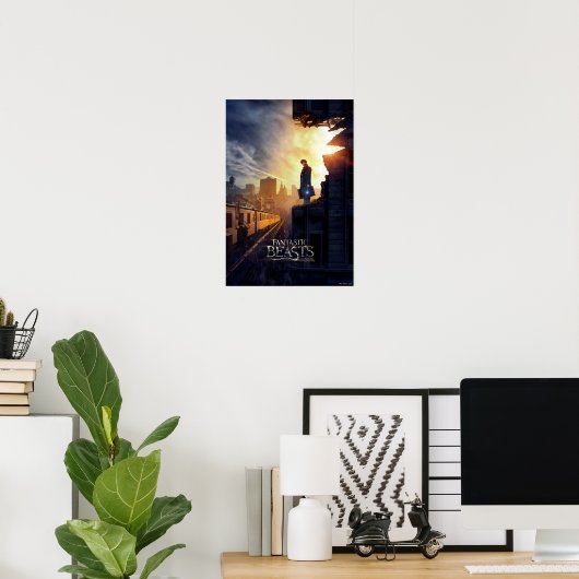 NEWT SCAMANDER™ in Destroyed Building Poster (Thuiskantoor)
