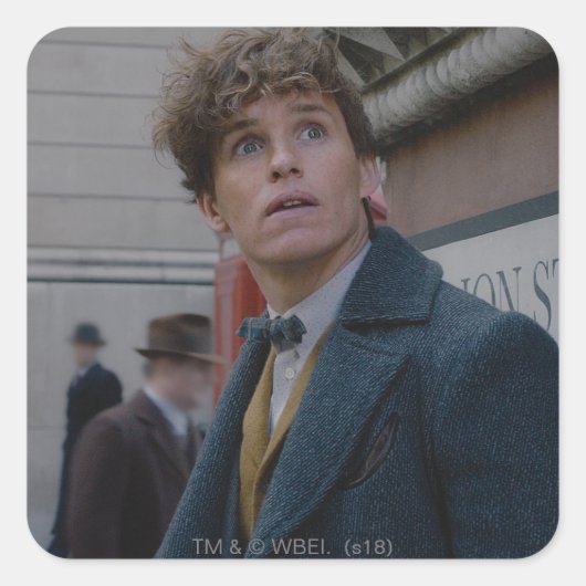 NEWT SCAMANDER™ in London Photo Vierkante Sticker (Voorkant)