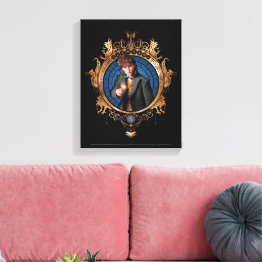 NEWT SCAMANDER™-portret Canvas Afdruk (Insitu (Woonkamer))