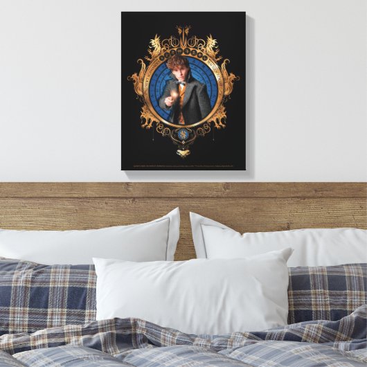 NEWT SCAMANDER™-portret Canvas Afdruk (Insitu (Slaapkamer))