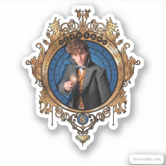 NEWT SCAMANDER™-portret Sticker (Voorkant)