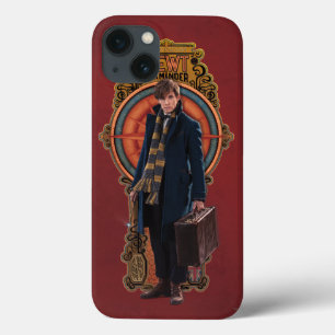 NEWT SCAMANDER™ Staand Art Nouveau Paneel iPhone 13 Hoesje