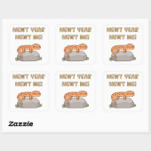 Newt Year Newt me, grappige nieuwjaarsresoluties Vierkante Sticker (Vel)