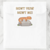 Newt Year Newt me, grappige nieuwjaarsresoluties Vierkante Sticker (Tas)