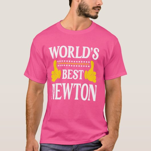 Newton Achternaam Team Familie Achternaam World's  T-shirt (Voorkant)