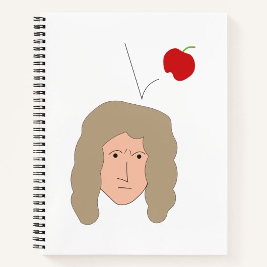 Newton Apple Kennis Terug naar school STEM Grappig Notitieboek (Voorkant)