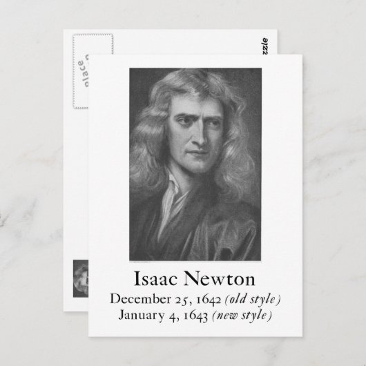 Newton Briefkaart (Voorkant / Achterkant)