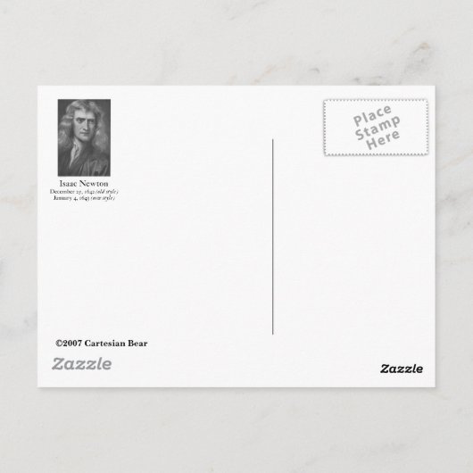 Newton Briefkaart (Achterkant)