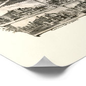 Newton Center, MA Panoramic Map - 1897 Poster (Hoek)