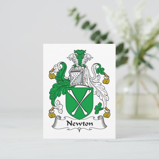 Newton Family Crest Briefkaart (Staand voorkant)