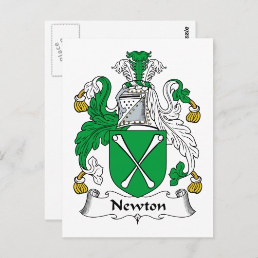 Newton Family Crest Briefkaart (Voorkant / Achterkant)