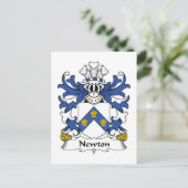 Newton Family Crest Briefkaart (Staand voorkant)