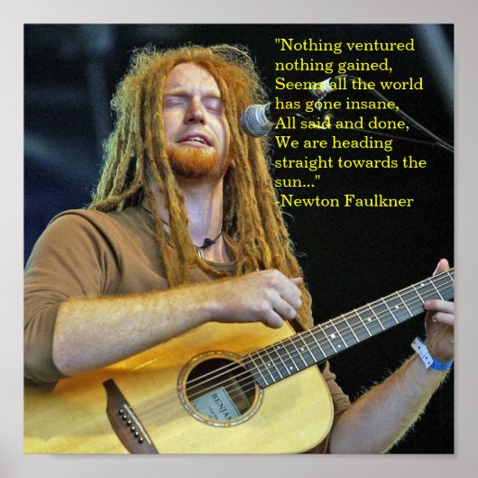 Newton Faulkner Poster (Voorkant)