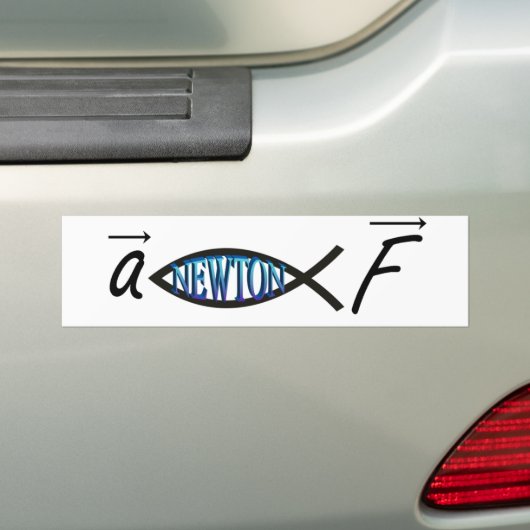 Newton FIsh Bumpersticker (Op auto)