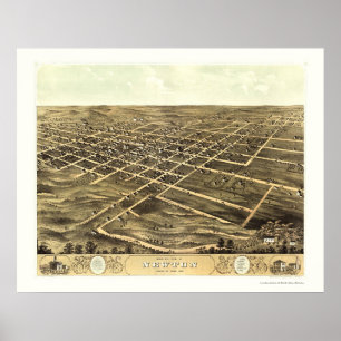 Newton, IA Panoramic Map - 1868 Poster