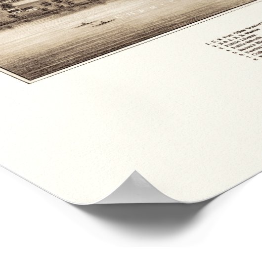 Newton, MA Panoramic Map - 1878 Poster (Hoek)