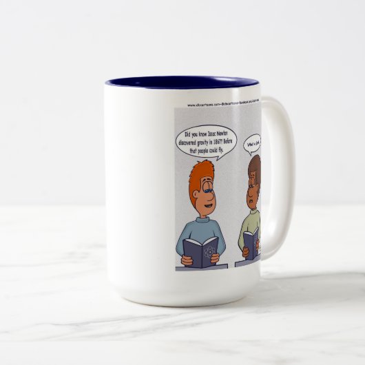 Newton-Mok Tweekleurige Koffiemok (Voorkant rechts)