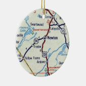 Newton NJ  Map Keramisch Ornament (Rechts)