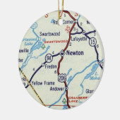 Newton NJ  Map Keramisch Ornament (Links)
