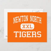 Newton North - Tigers - High - Newton Briefkaart (Voorkant / Achterkant)