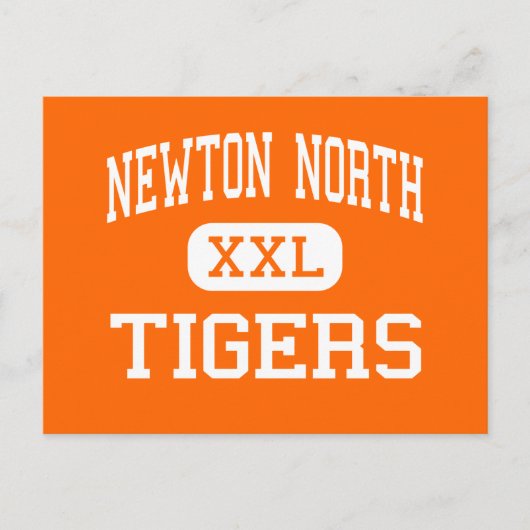 Newton North - Tigers - High - Newton Briefkaart (Voorkant)