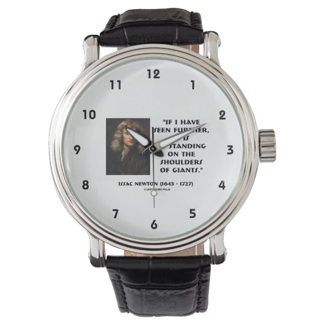 Newton op de schouders van de reuzen horloge (Voorkant)