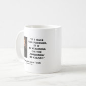 Newton op de schouders van de reuzen koffiemok (Voorkant links)