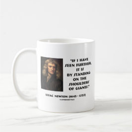 Newton op de schouders van de reuzen koffiemok