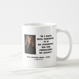 Newton op de schouders van de reuzen koffiemok
