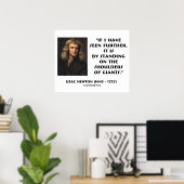 Newton op de schouders van de reuzen poster (Thuiskantoor)