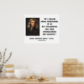 Newton op de schouders van de reuzen poster (Keuken)