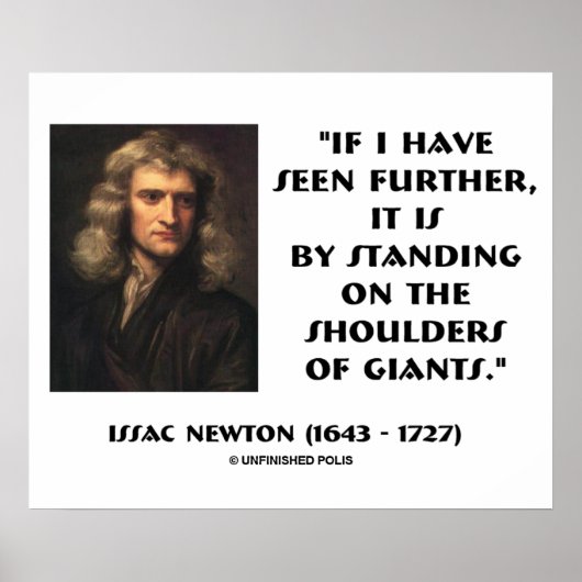 Newton op de schouders van de reuzen poster (Voorkant)