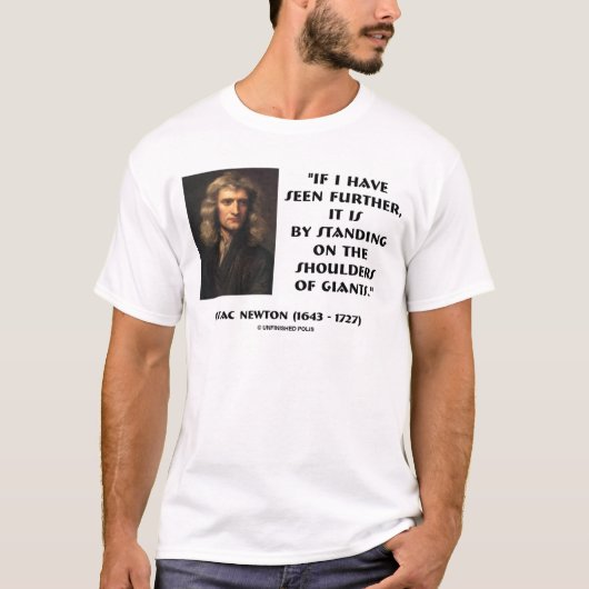 Newton op de schouders van de reuzen t-shirt (Voorkant)