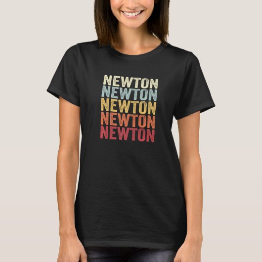 Newton Pennsylvania Newton PA Retro  tekst T-shirt (Voorkant)