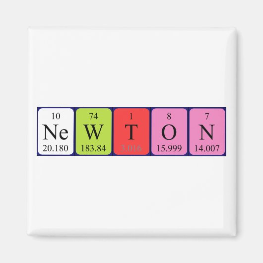 Newton periodieke lijstnaam magnet (Voorkant)